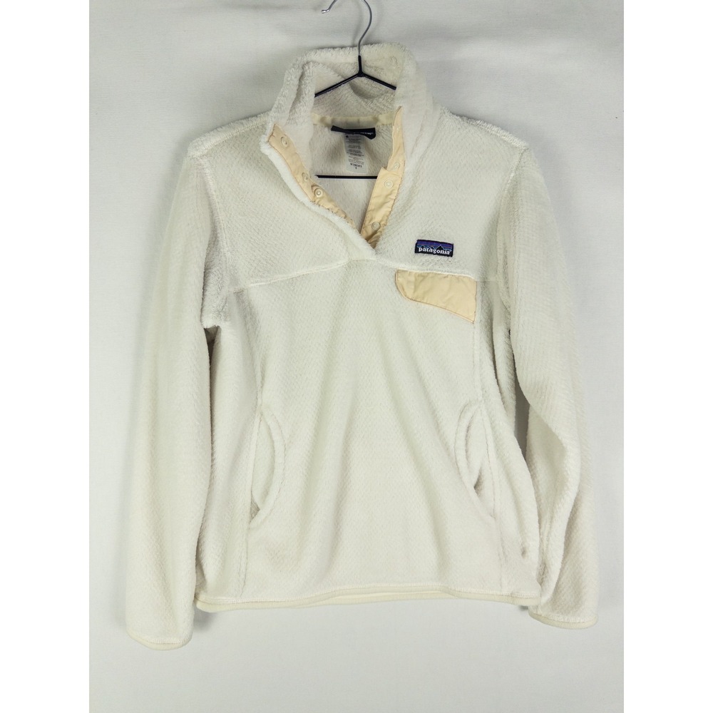 Patagonia Re-Tool Snap-T Fleece Pullover Womens S White Cream Gorpcore Outdoor